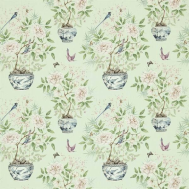 Tela ZWOO321443-sea green-romeys garden ZOFFANY