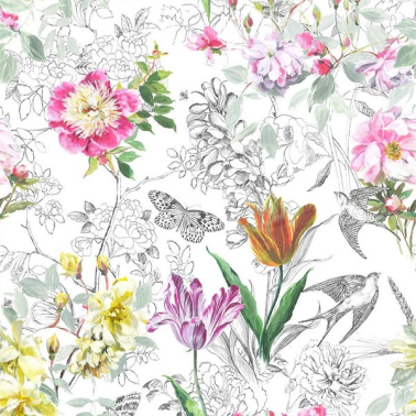 Tela FDG2561-01 Sibylla Fuchsia Designers Guild