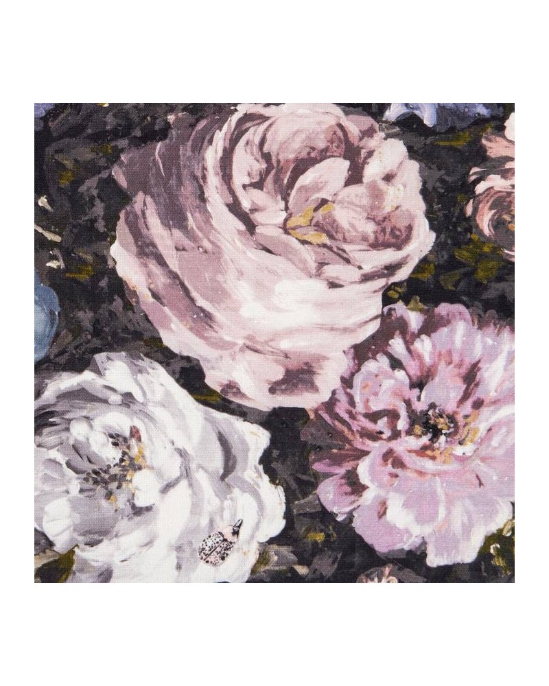 Tela F1088-01 FLORETTA BLUSH CHARCOAL CLARKE & CLARKE