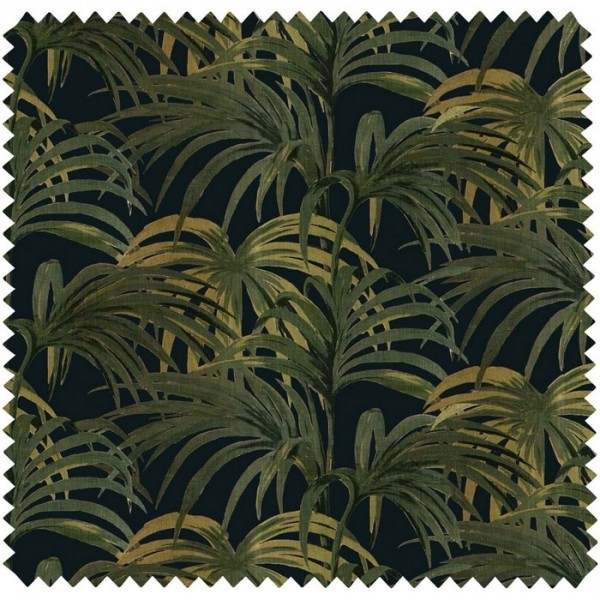 Tela PALMERAL COTTON-LINEN - MIDNIGHT-GREEN HOUSE OF HACKNEY