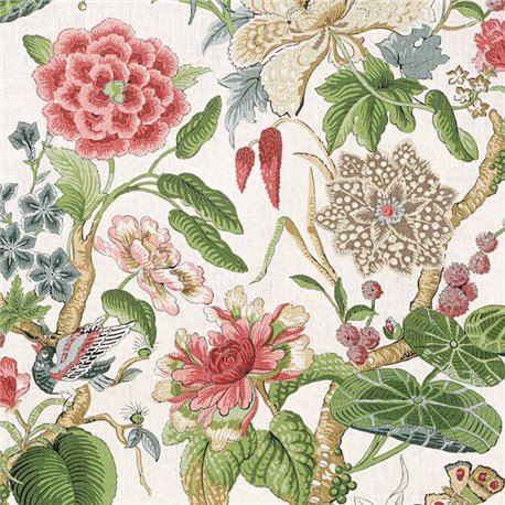 Hill Garden Coral and Green F913658 Hill Garden Coral and Green F913658