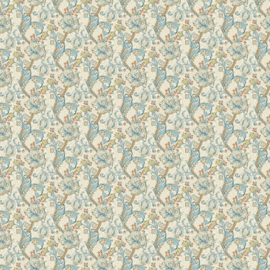 Golden Lily Linen Teal F1677-04