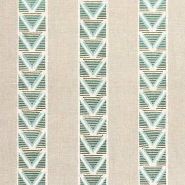 Burton Stripe Linen and Turquoise AF23121