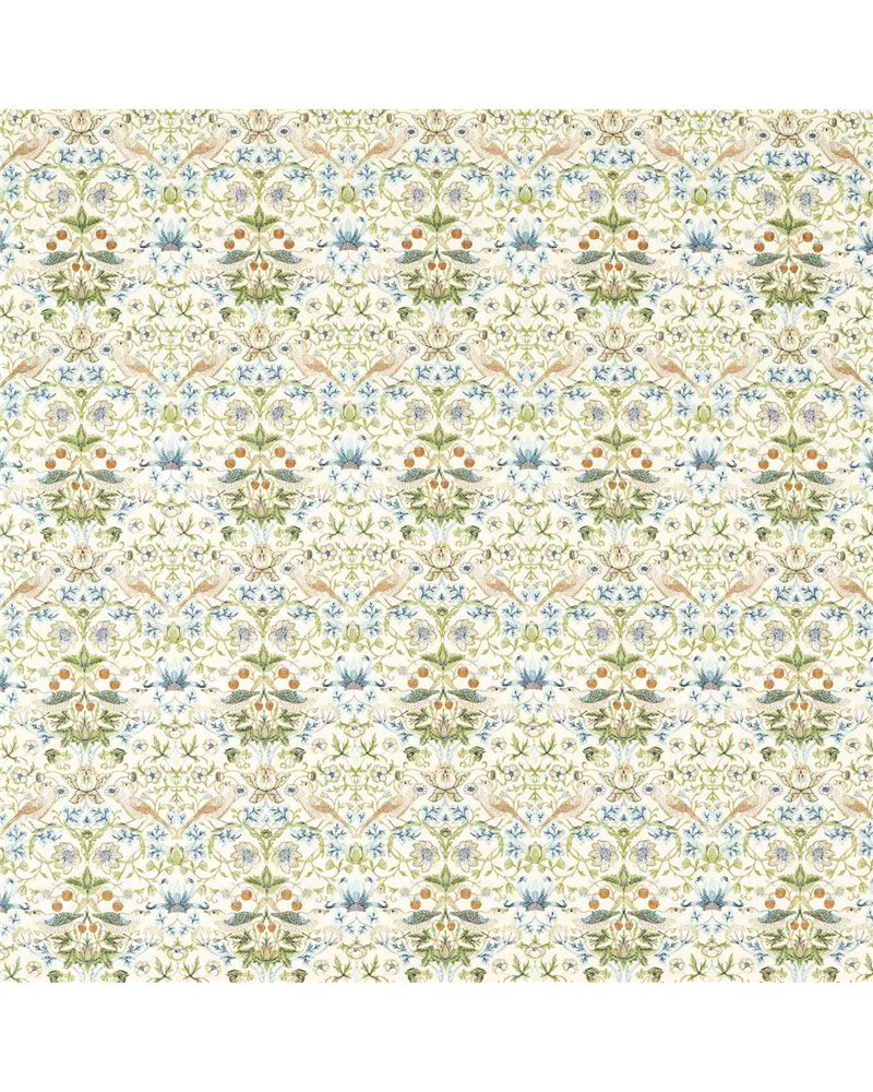 Strawberry Thief Embroidery Apple Blue F1745-01 Strawberry Thief Embroidery Apple Blue F1745-01